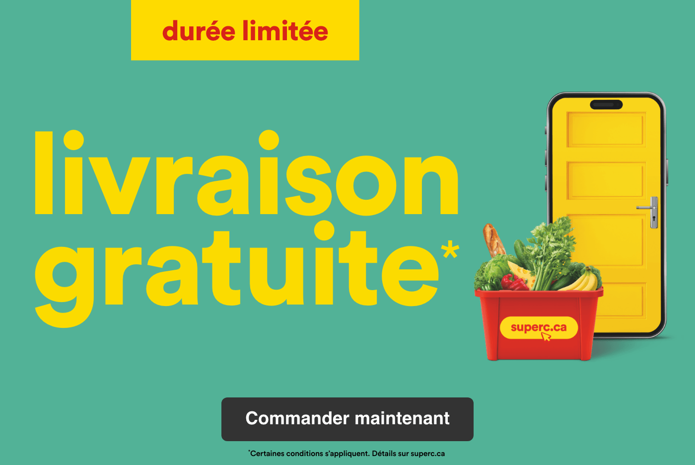 Profite de la livraison gratuite pour une durée limitée