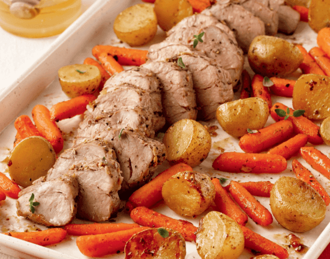 Découvre la recette du filet de porc aux fines herbes