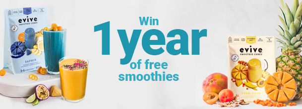 Evive Contest: Win a year of free smoothies