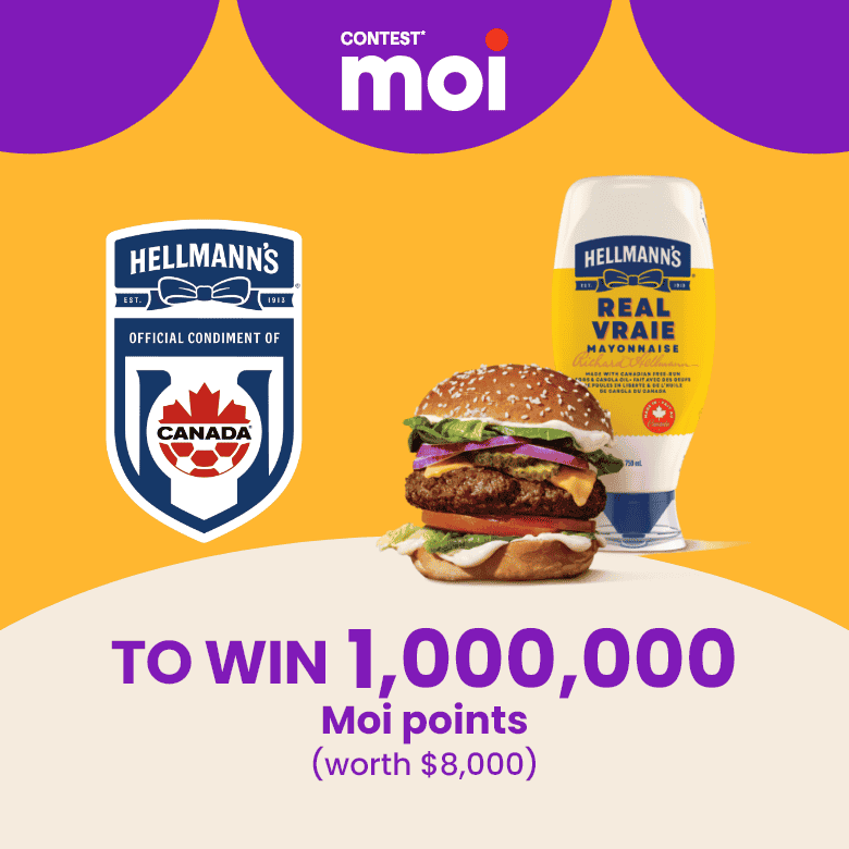 Contest* Moi - Hellmann's Contest - To win 1,000,000 Moi points worth $8,000
